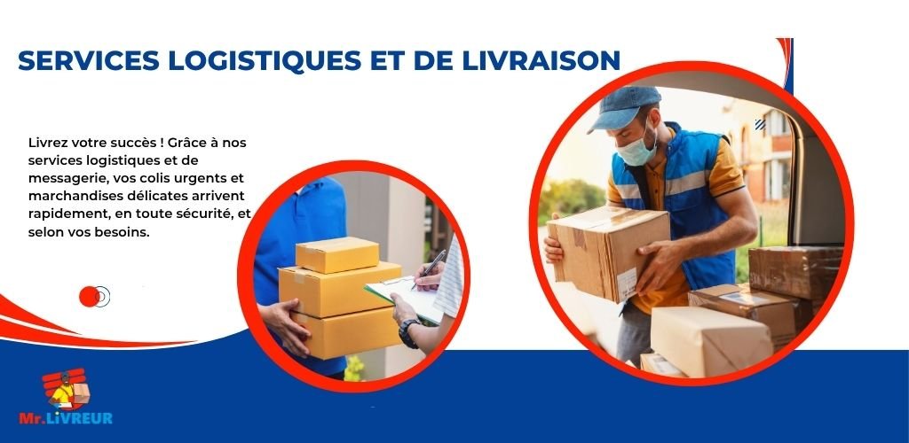 White Orange Modern Logistics Courier Services Poster 1024 x 500
